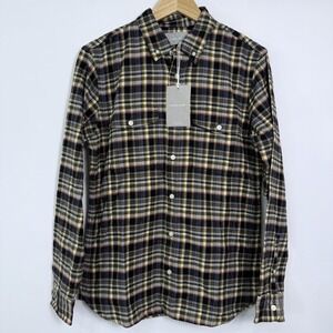 Everlane Brushed Flannel Button Down Shirt Mens Medium Brown Buttoned Pockets
